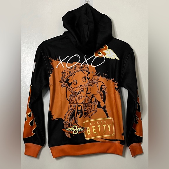 BETTY BOOP FASHION NOVA Juniors GRAPHIC PRINT HOODIE SIZES 7/8 (XS/S) NWT - Picture 10 of 12